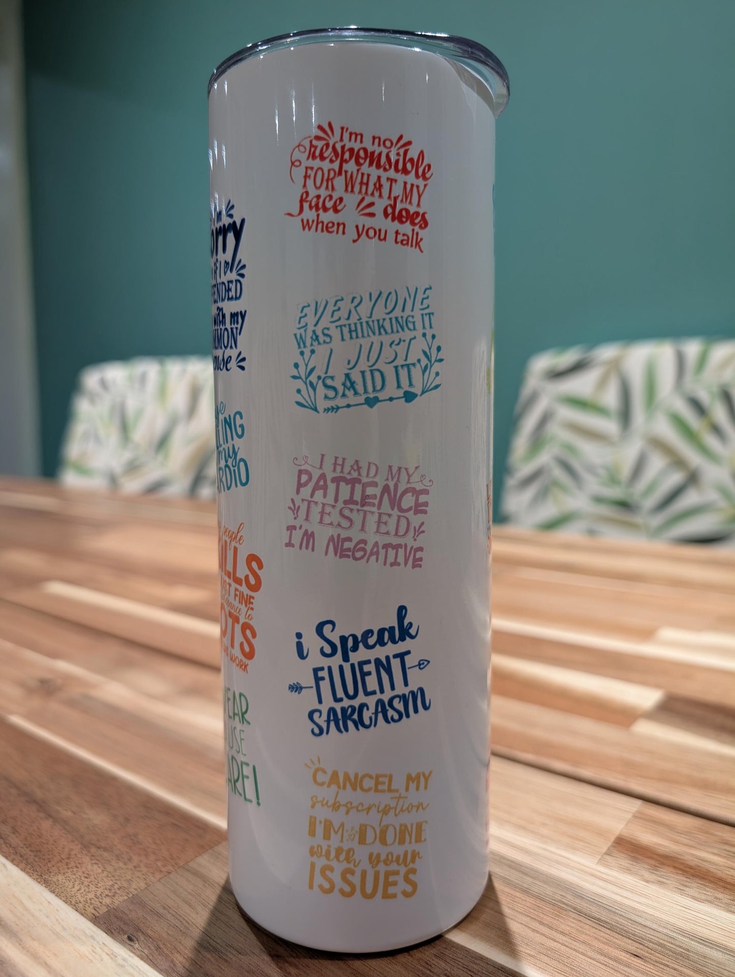 Sarcastic Quote Tumbler | Personalized Name Insulated Travel Cup