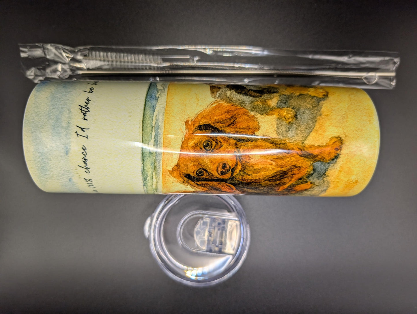 Personalized Dog Portrait Tumbler | Insulated Pet Memorial Gift
