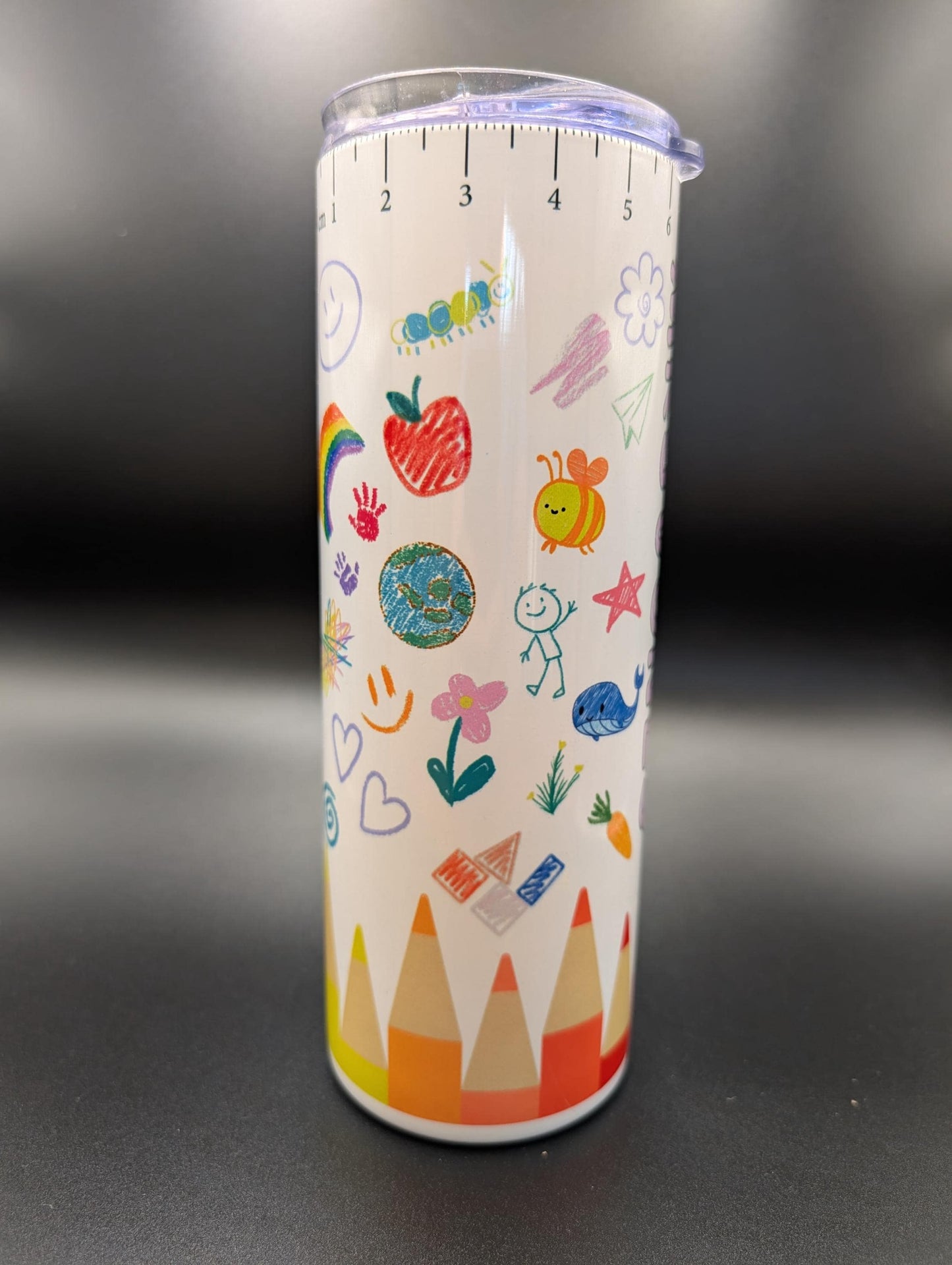 Personalized Teacher Tumbler | School Doodles | Insulated Stainless Steel