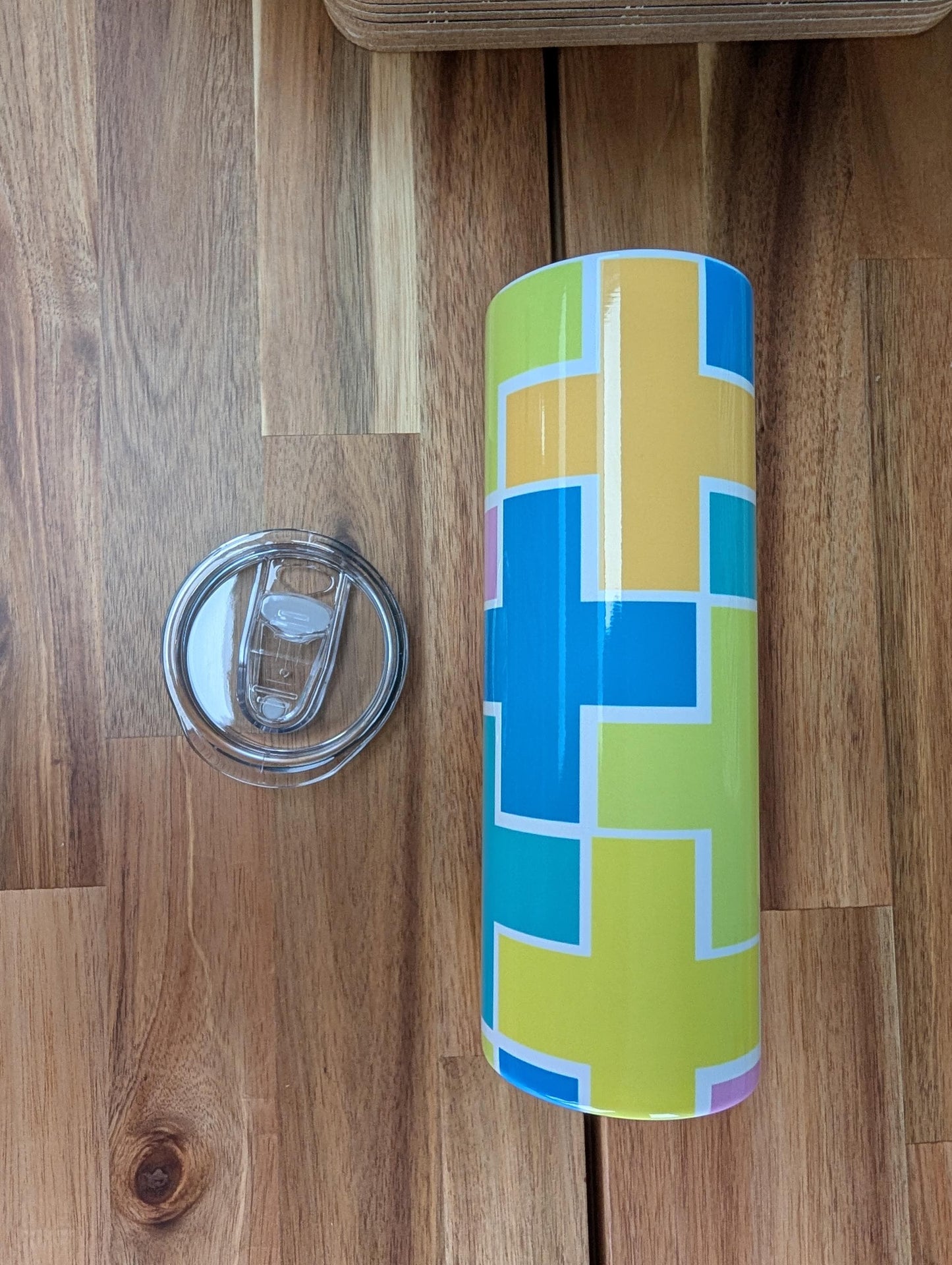 Geometric Tumbler | Colour Block Insulated Stainless Steel Mug