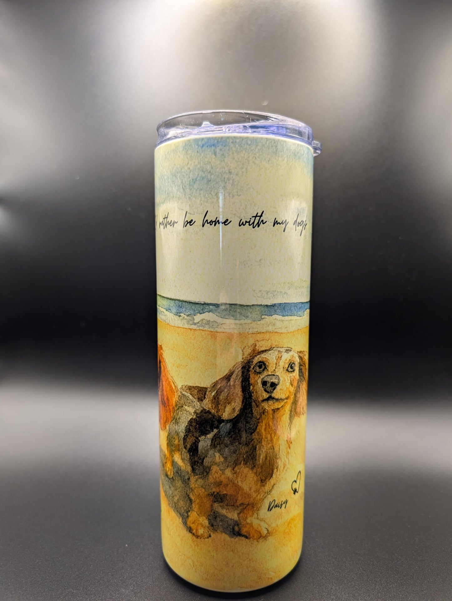 Personalized Dog Portrait Tumbler | Insulated Pet Memorial Gift