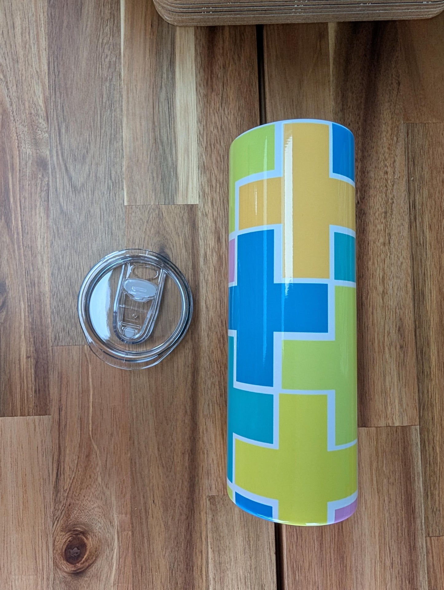 Geometric Tumbler | Colour Block Insulated Stainless Steel Mug