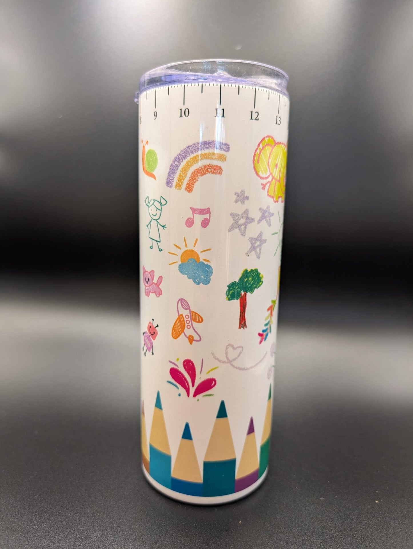 Personalized Teacher Tumbler | School Doodles | Insulated Stainless Steel