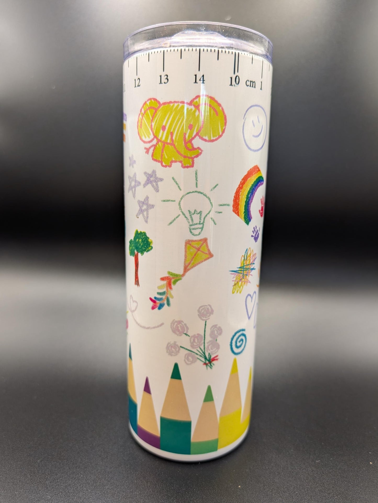 Personalized Teacher Tumbler | School Doodles | Insulated Stainless Steel